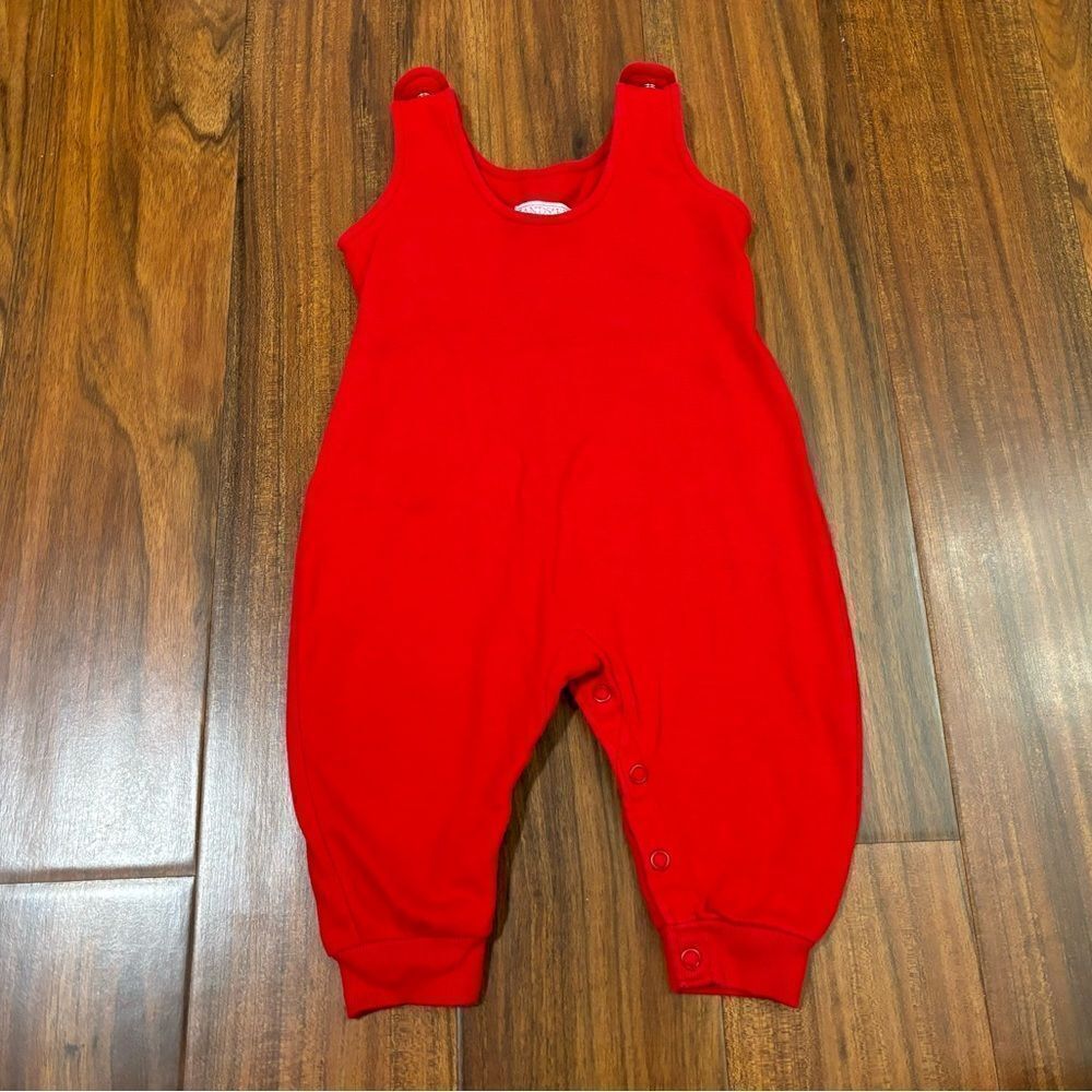 Lands End red vintage jumpsuit romper